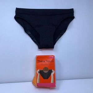 Thinx Teens 11/12 M Black Leakproof Period Bikini Underwear
